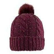 Dents Cable Knit Pom Hat - Shiraz Red