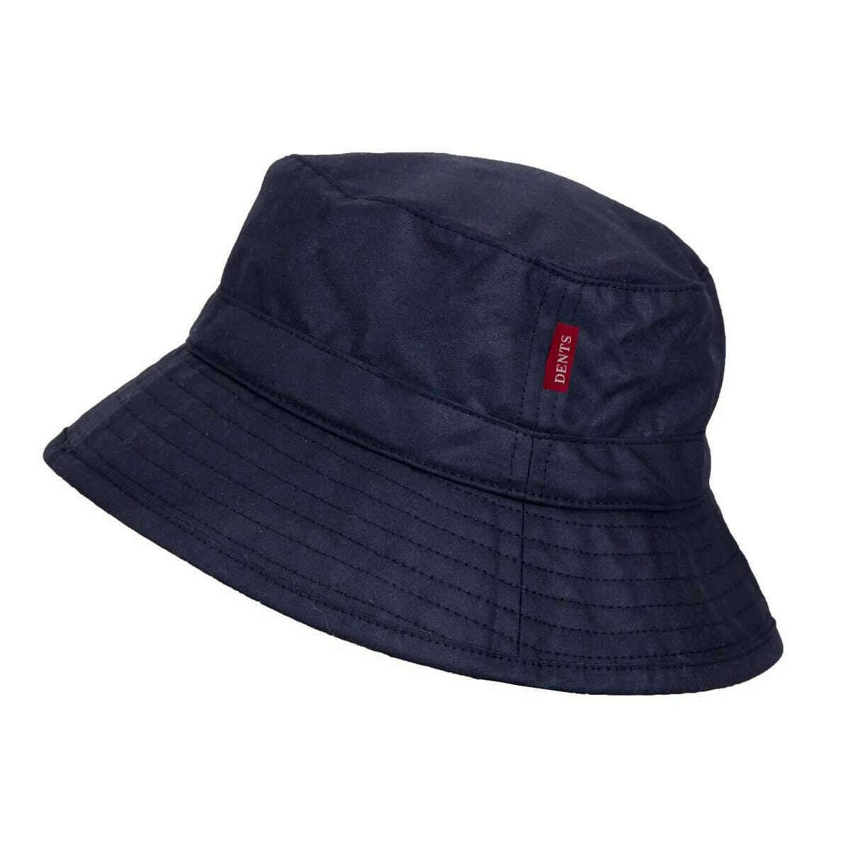 Dents Kennick Halley Stevensons Waxed Cotton Bucket Hat - Navy