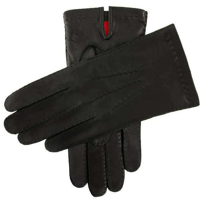 Dents Kingston Nappa Vent Silk Lined Leather Gloves - Black