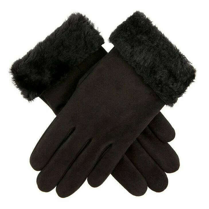 Dents Louisa Sheepskin Gloves - Black Nappa