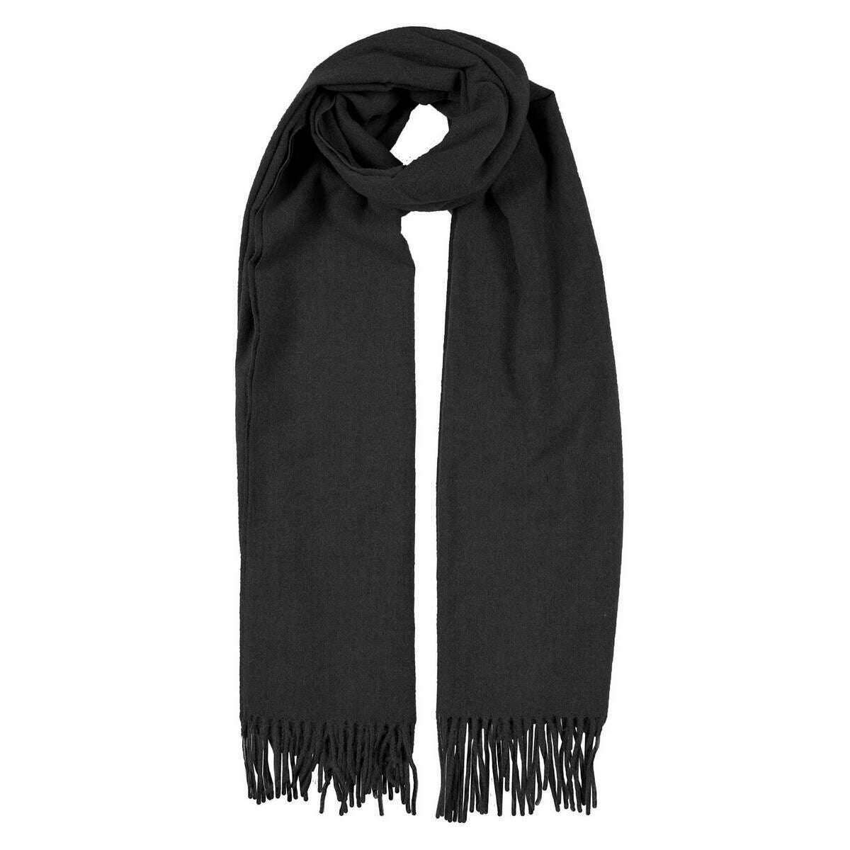 Dents Plain Marl Scarf - Black