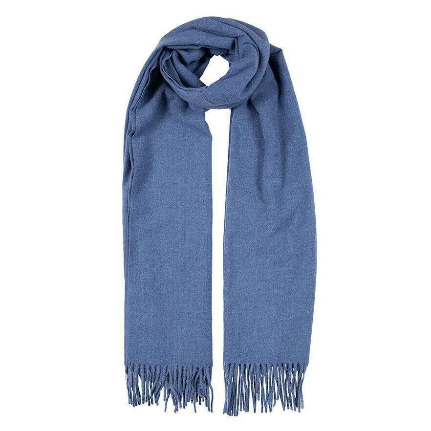 Dents Plain Marl Scarf - Blue