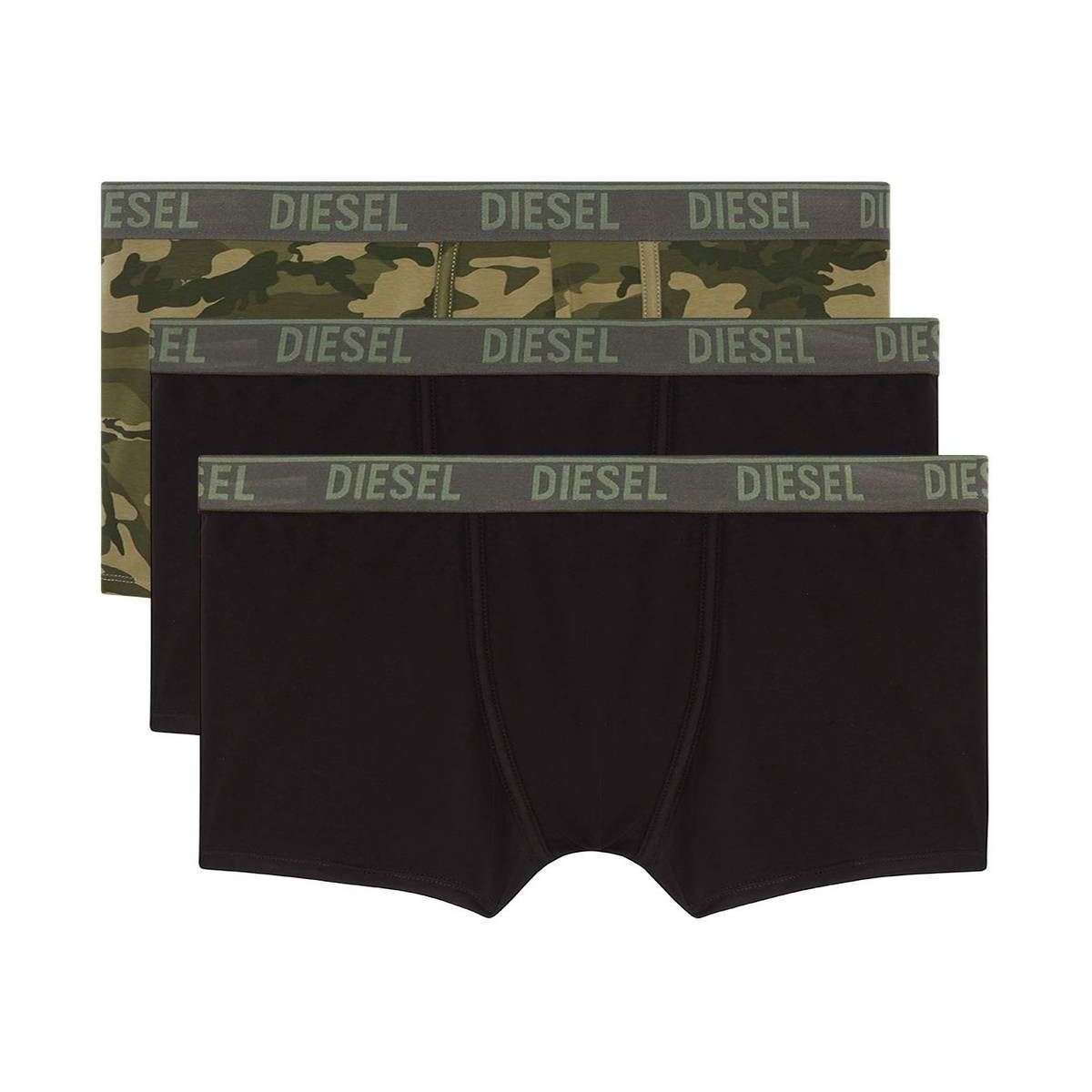 Diesel Damien 3 Pack Trunks - Black/Camo Green