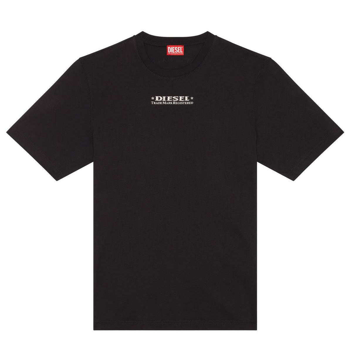 Diesel Just L4 Ribbed Crew Neck T-Shirt - Black