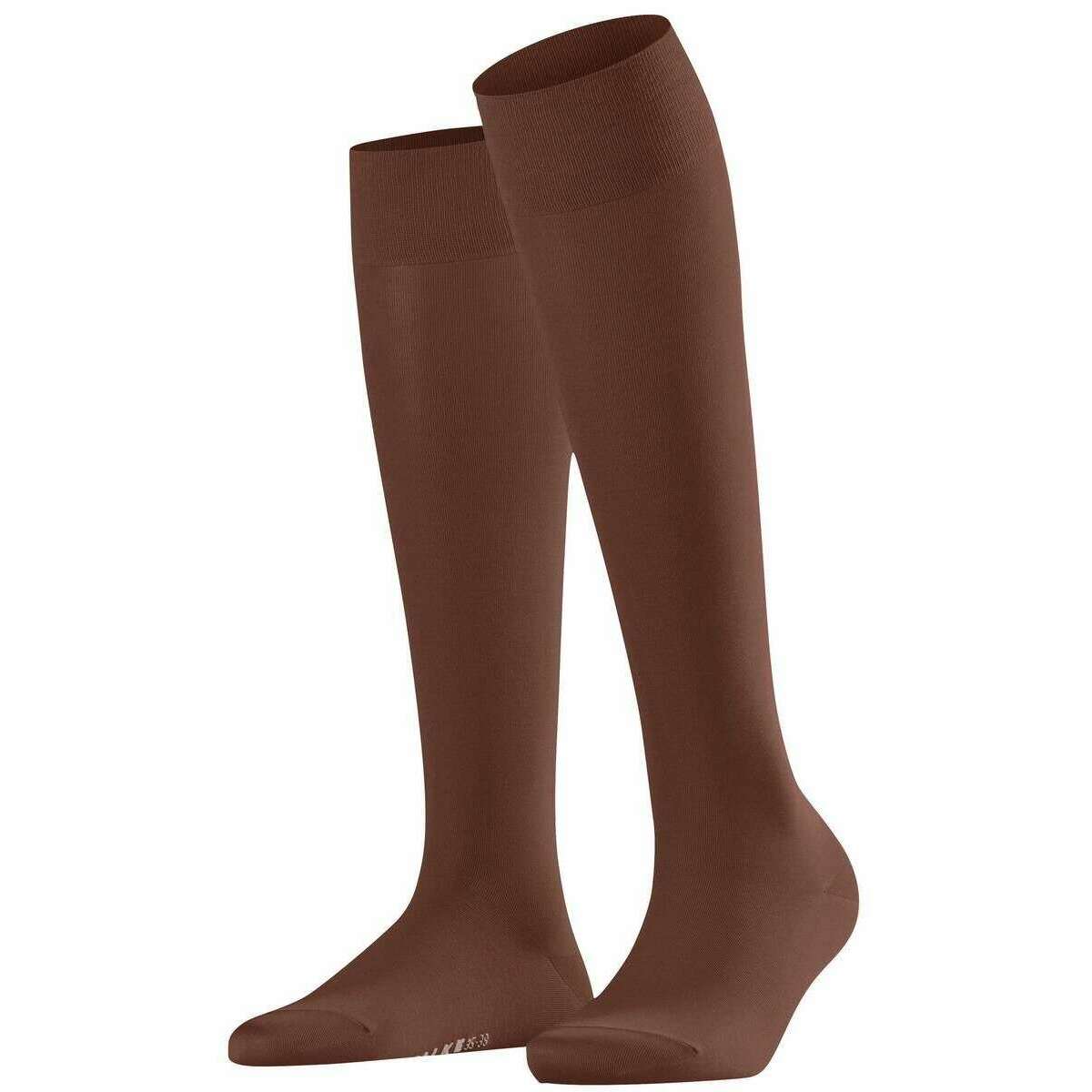 Falke Cotton Touch Knee High Socks - Brandy Brown