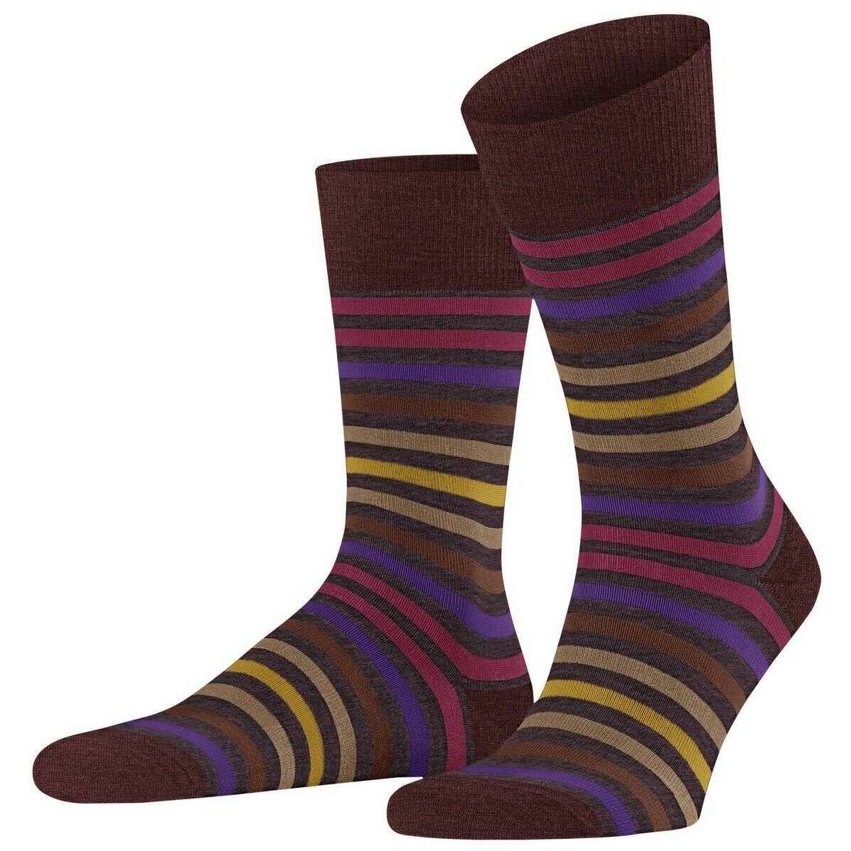 Falke Tinted Stripe Socks - Autumn Berry Lilac