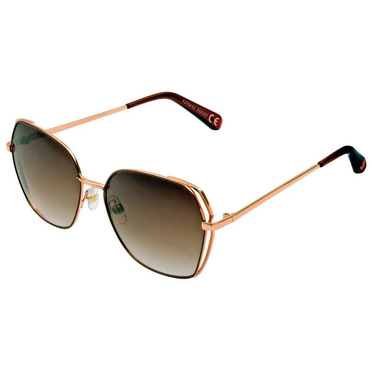 Foster Grant Glam Metal Round Sunglasses - Pale Shiny Gold