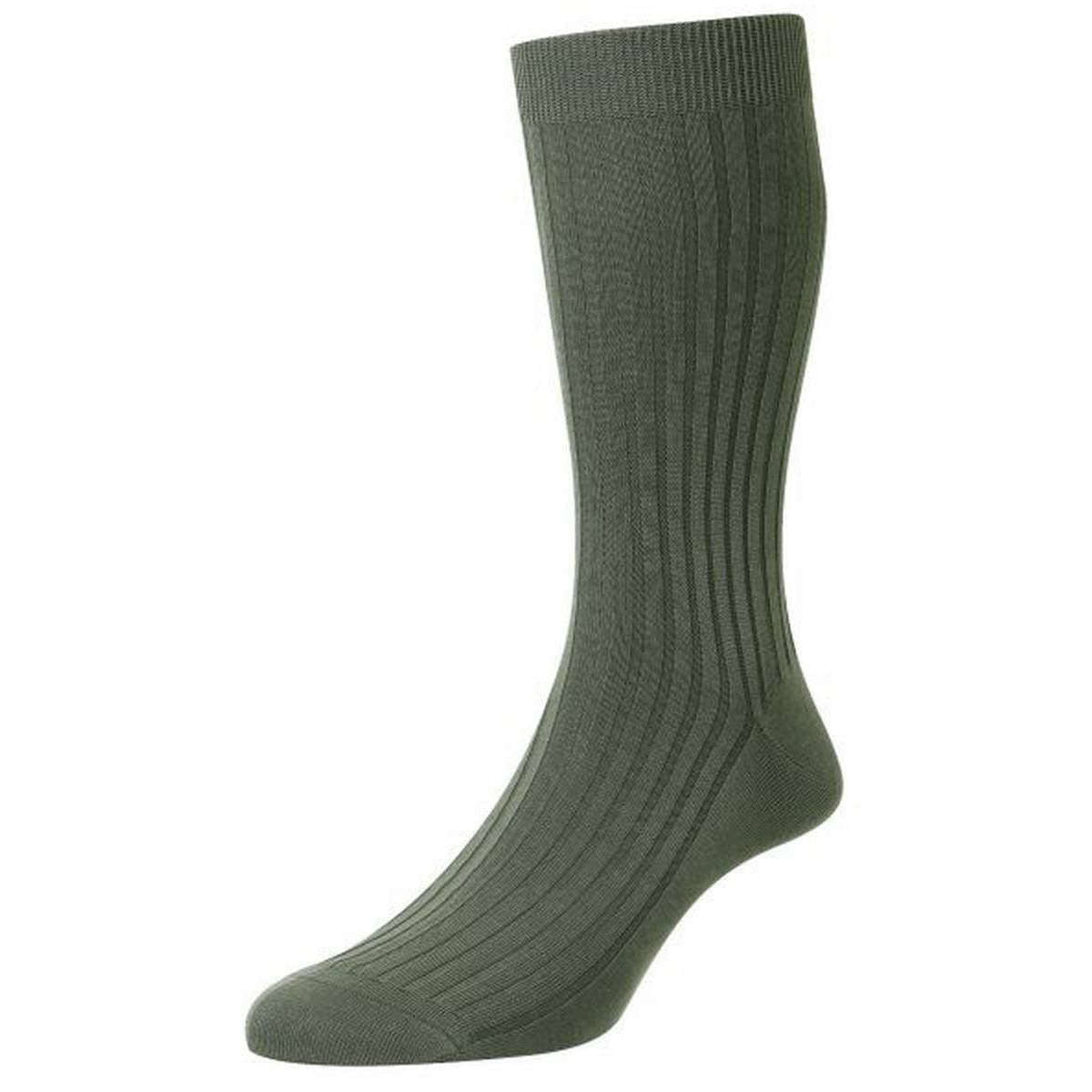 Pantherella Danvers Cotton Fil D’Ecosse Socks - Sage Green