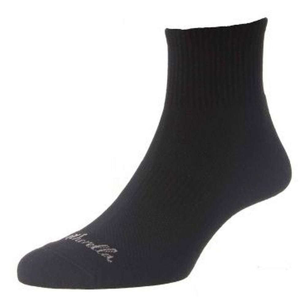 Pantherella Step Organic Cotton Sneaker Socks - Black