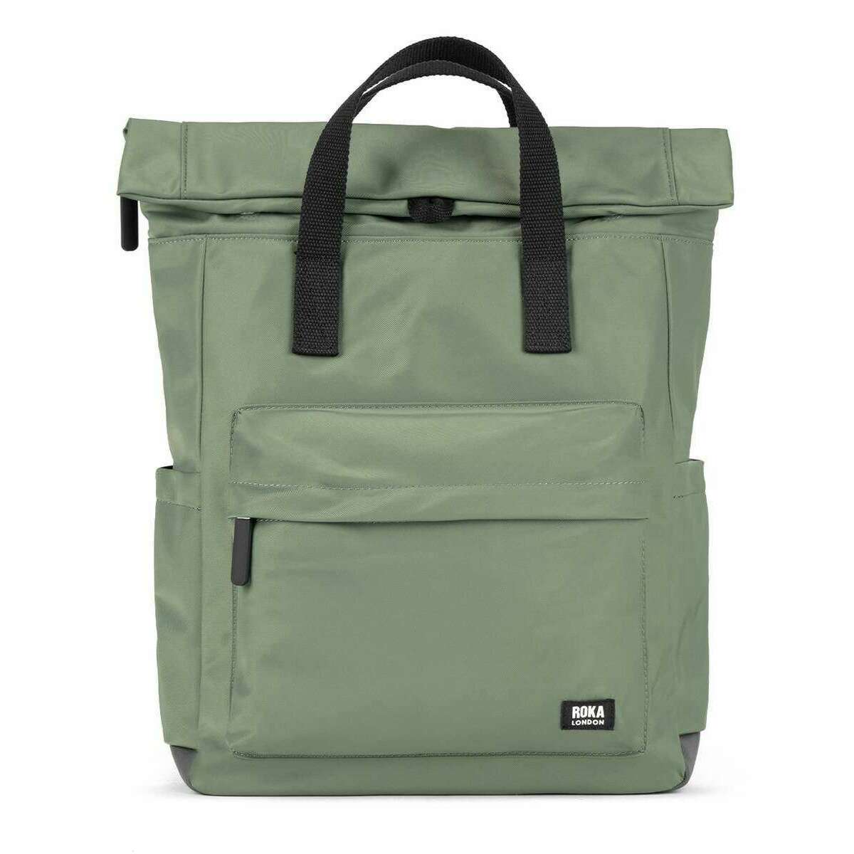 Roka Canfield B Medium Black Label Recycled Nylon Backpack - Granite Green