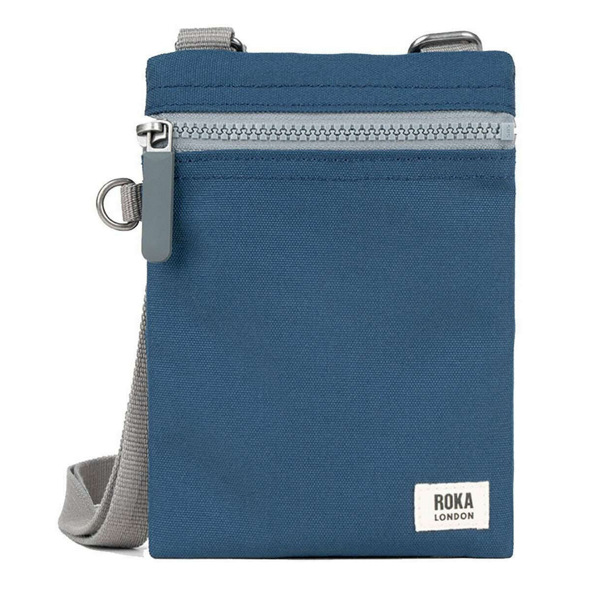 Roka Chelsea Sustainable Canvas Pocket Sling Bag - Deep Blue