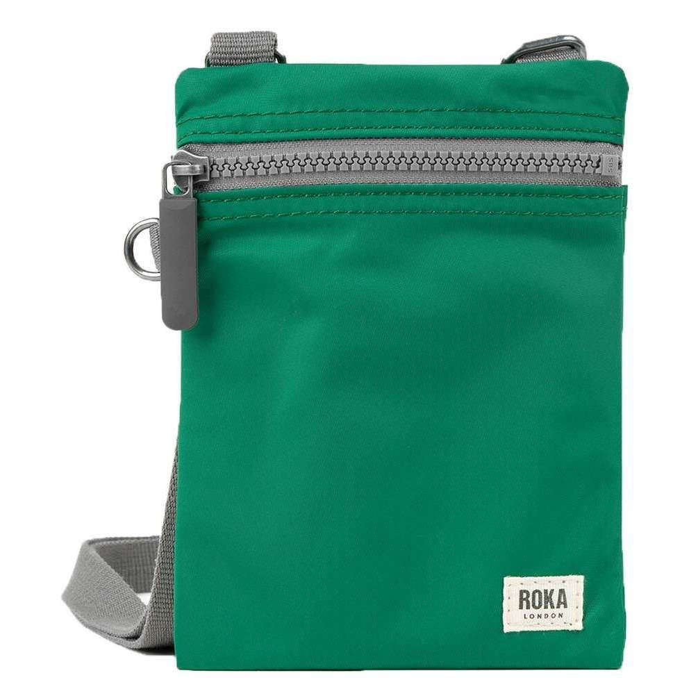 Roka Chelsea Sustainable Nylon Pocket Sling Bag - Emerald Green
