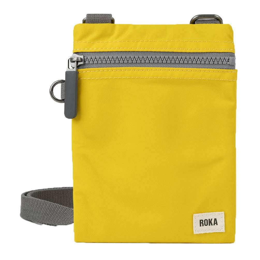 Roka Chelsea Sustainable Nylon Pocket Sling Bag - Mustard Yellow