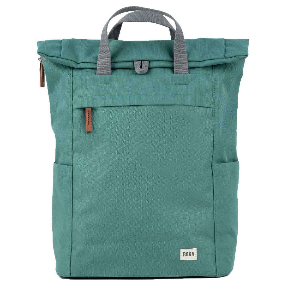 Roka Finchley A Large Sustainable Canvas Backpack - Sage Green