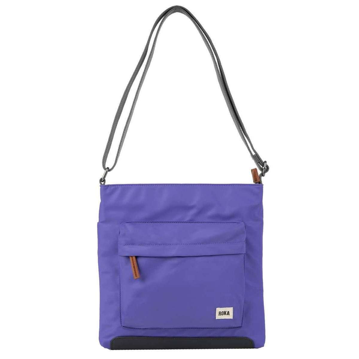 Roka Kennington B Medium Sustainable Nylon Cross Body Bag - Peri Purple