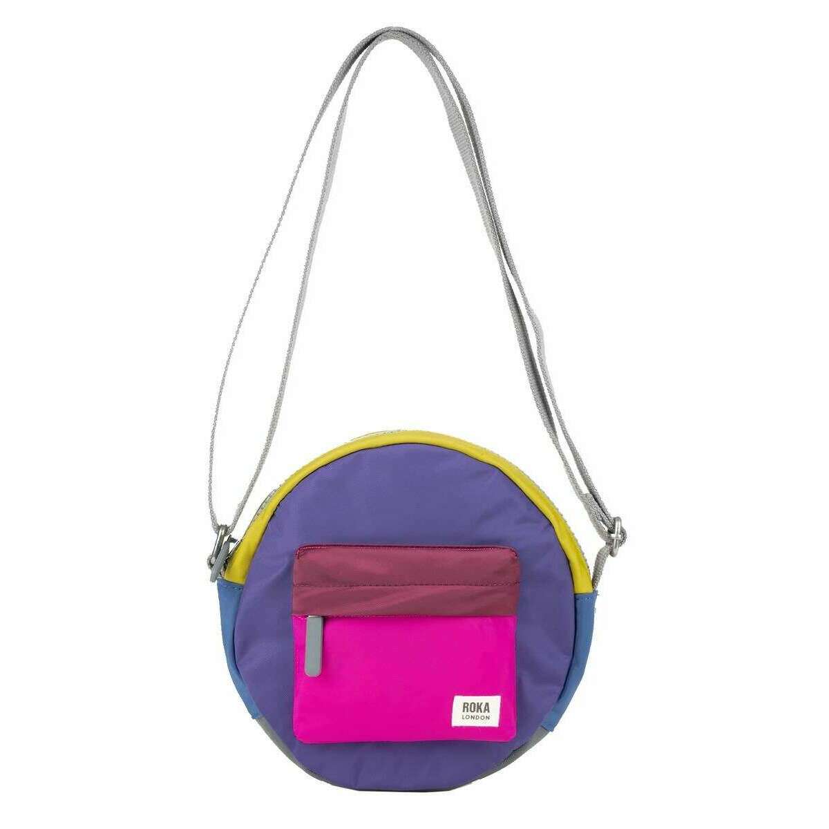 Roka Paddington B Creative Waste Colour Block Recycled Nylon Crossbody Bag - Pink/Purple/Blue