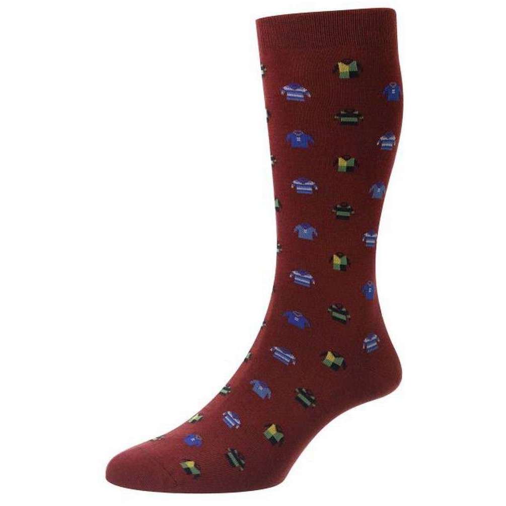 Scott Nichol Sedgley Organic Cotton Rubgy Shirt Socks - Burgundy