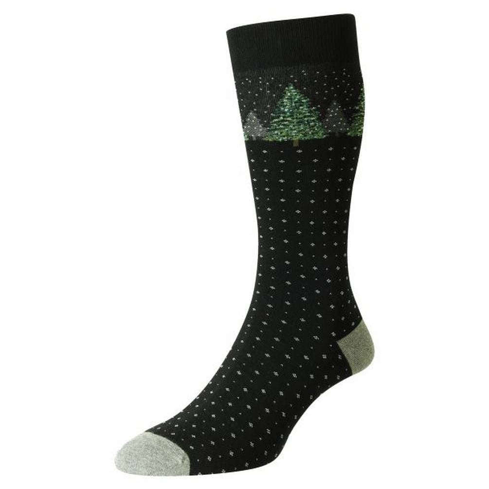 Scott Nichol Winterford Organic Cotton Winter Forest Socks - Black