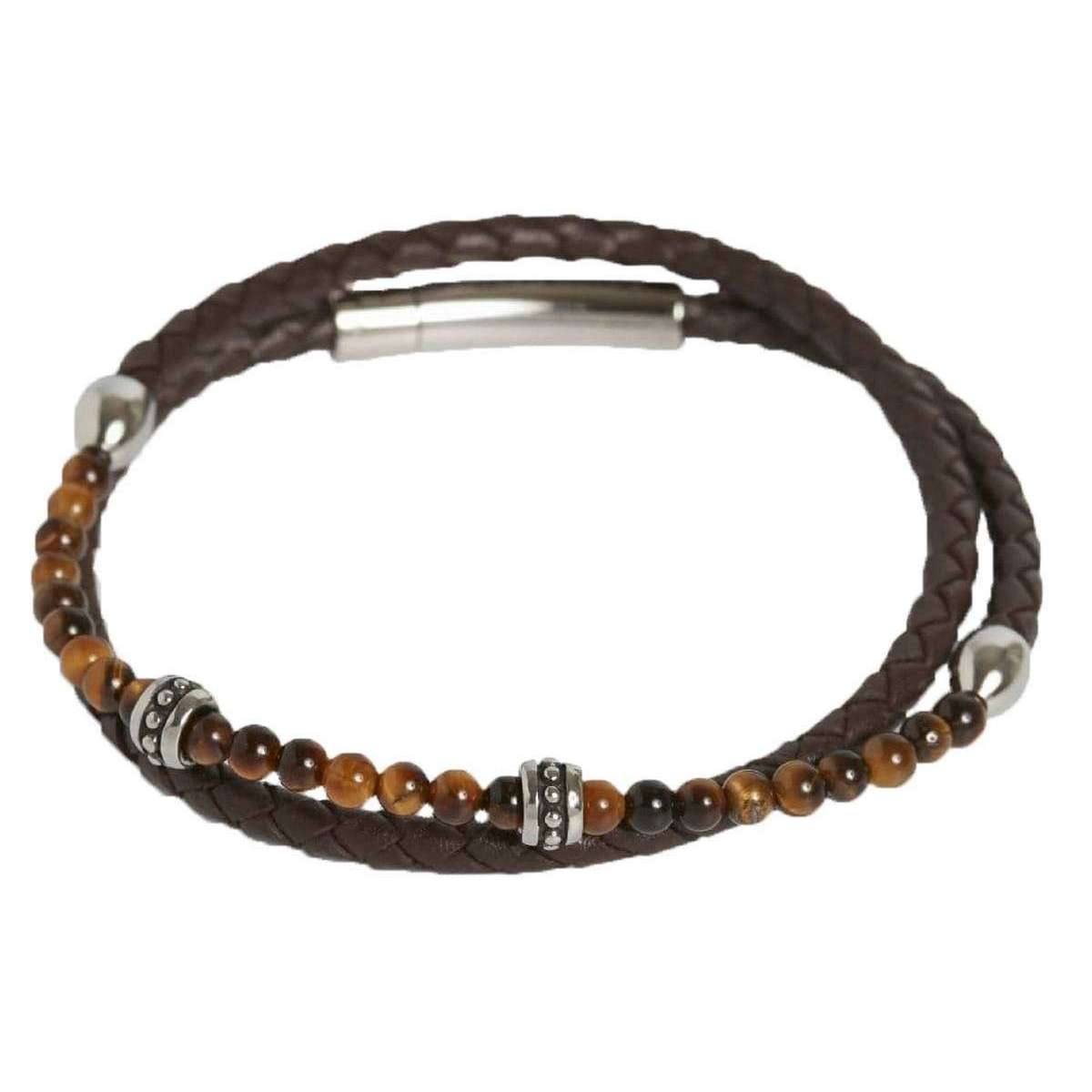 Simon Carter Hayle Tigerseye Wrap Bracelet - Brown