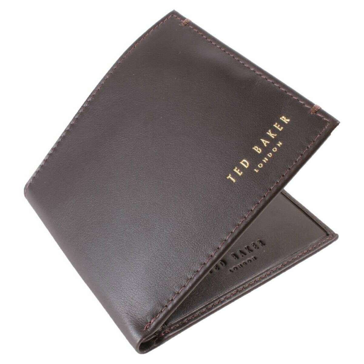 Ted Baker Antoony Bifold Leather Wallet - Chocolate Brown