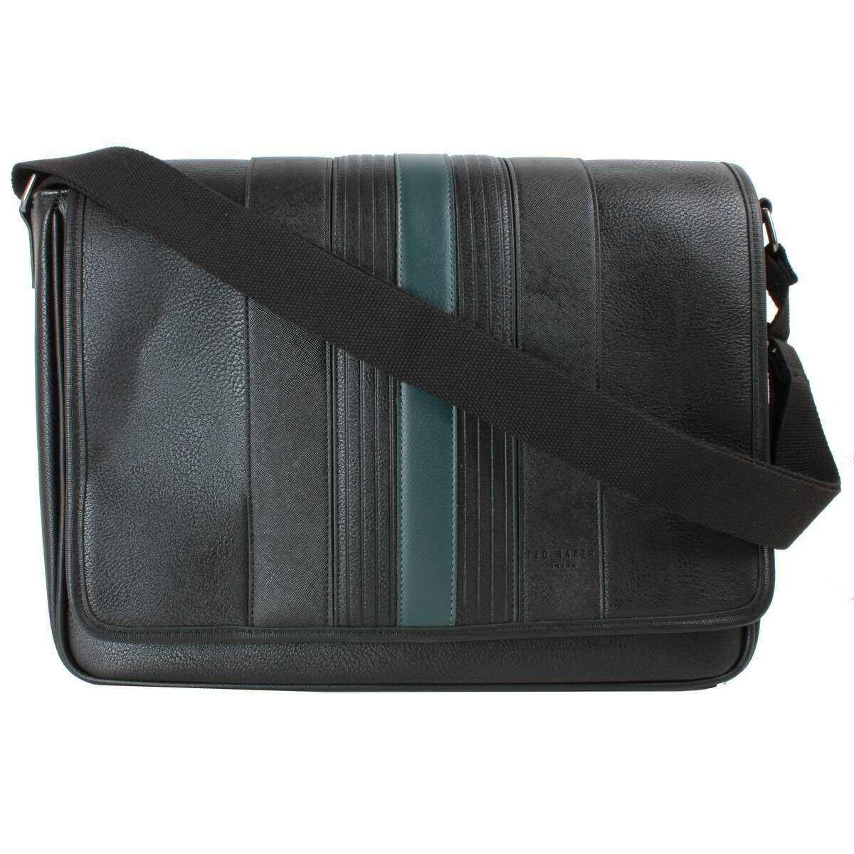 Ted Baker Evelake Striped Messenger Bag - Black