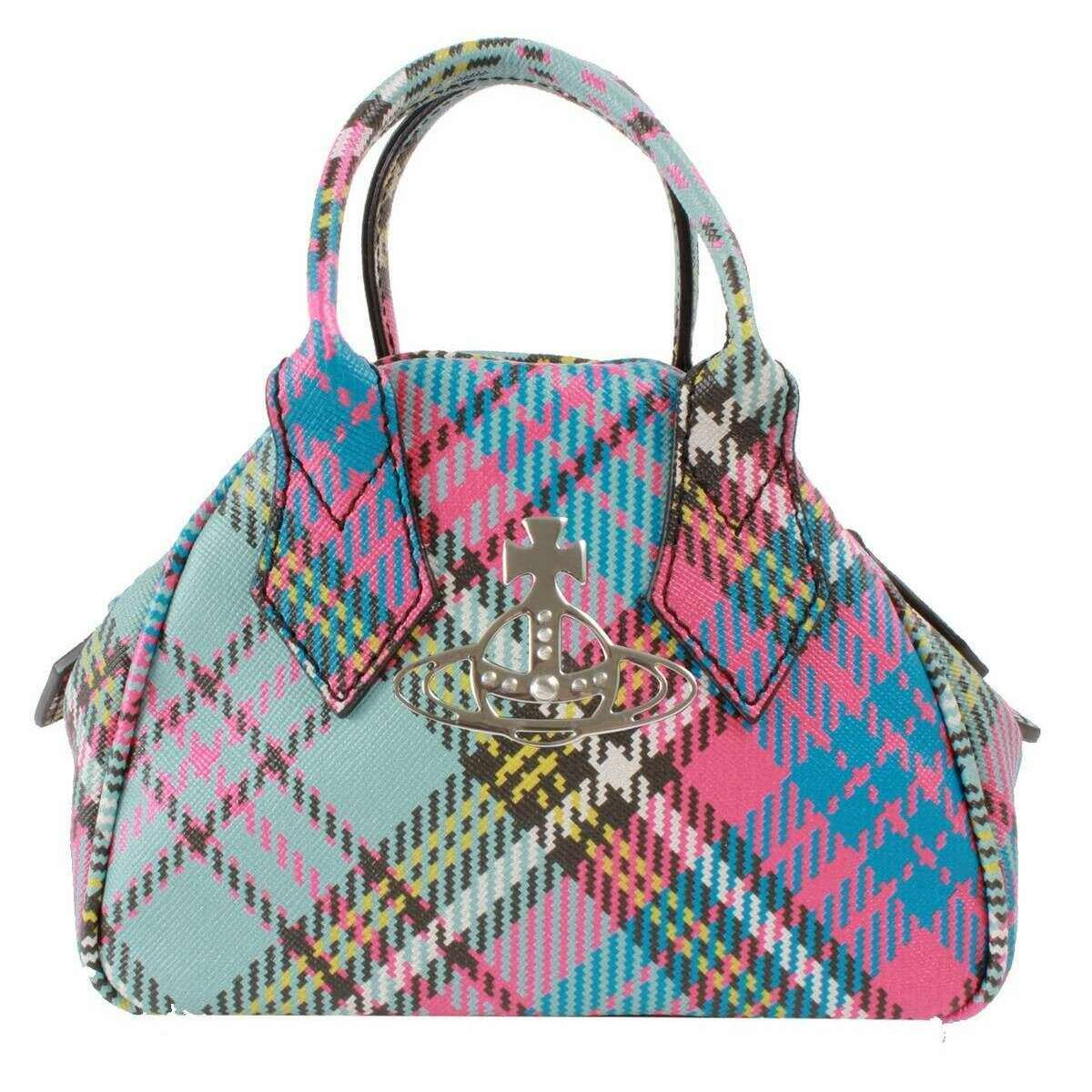 Vivienne Westwood Biogreen Saffiano Mini Yasmin Bag - MacAndy Tartan Pink