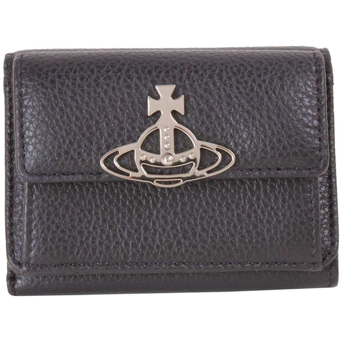 Vivienne Westwood Grain Small Flap Purse - Black