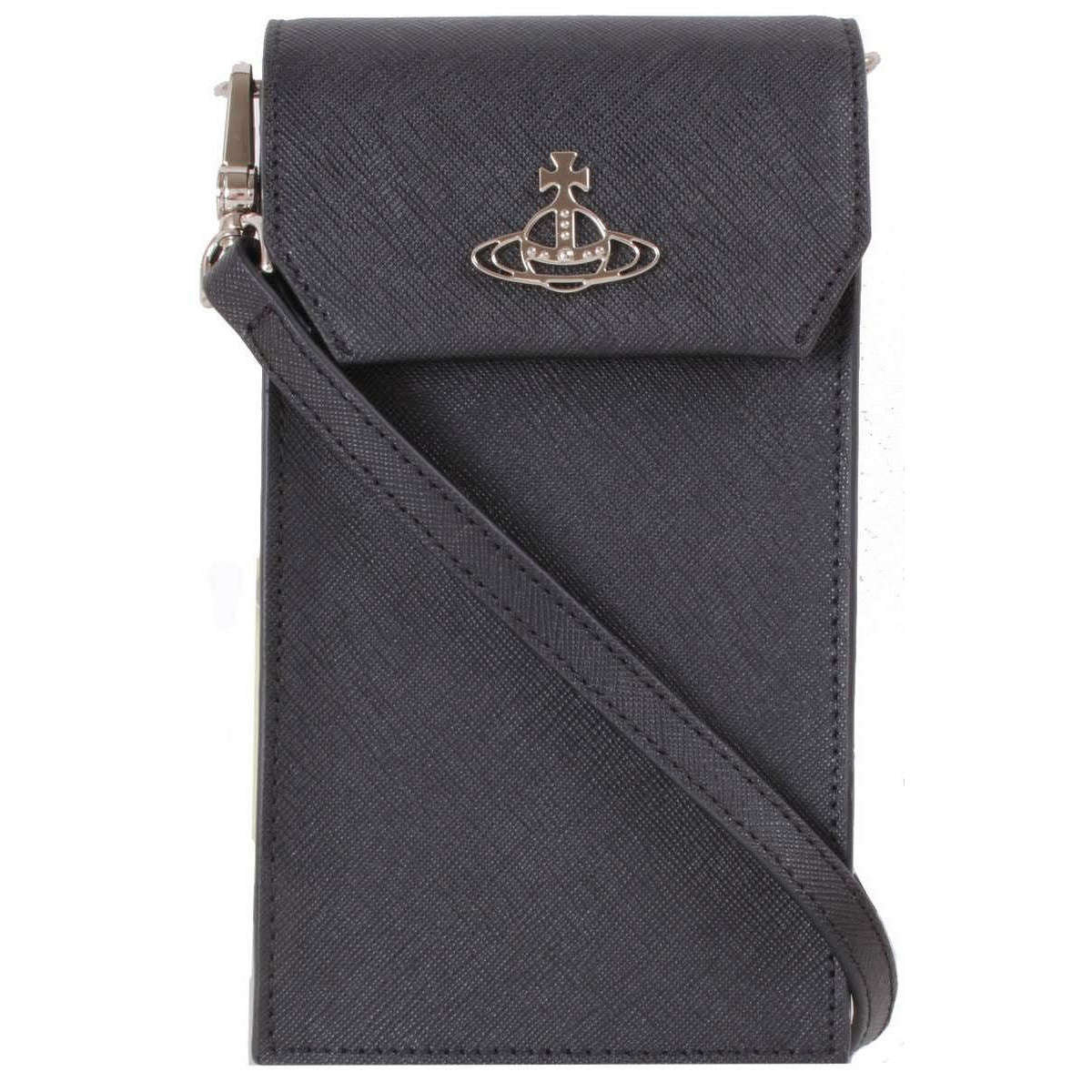 Vivienne Westwood Saffiano Phone Bag - Black