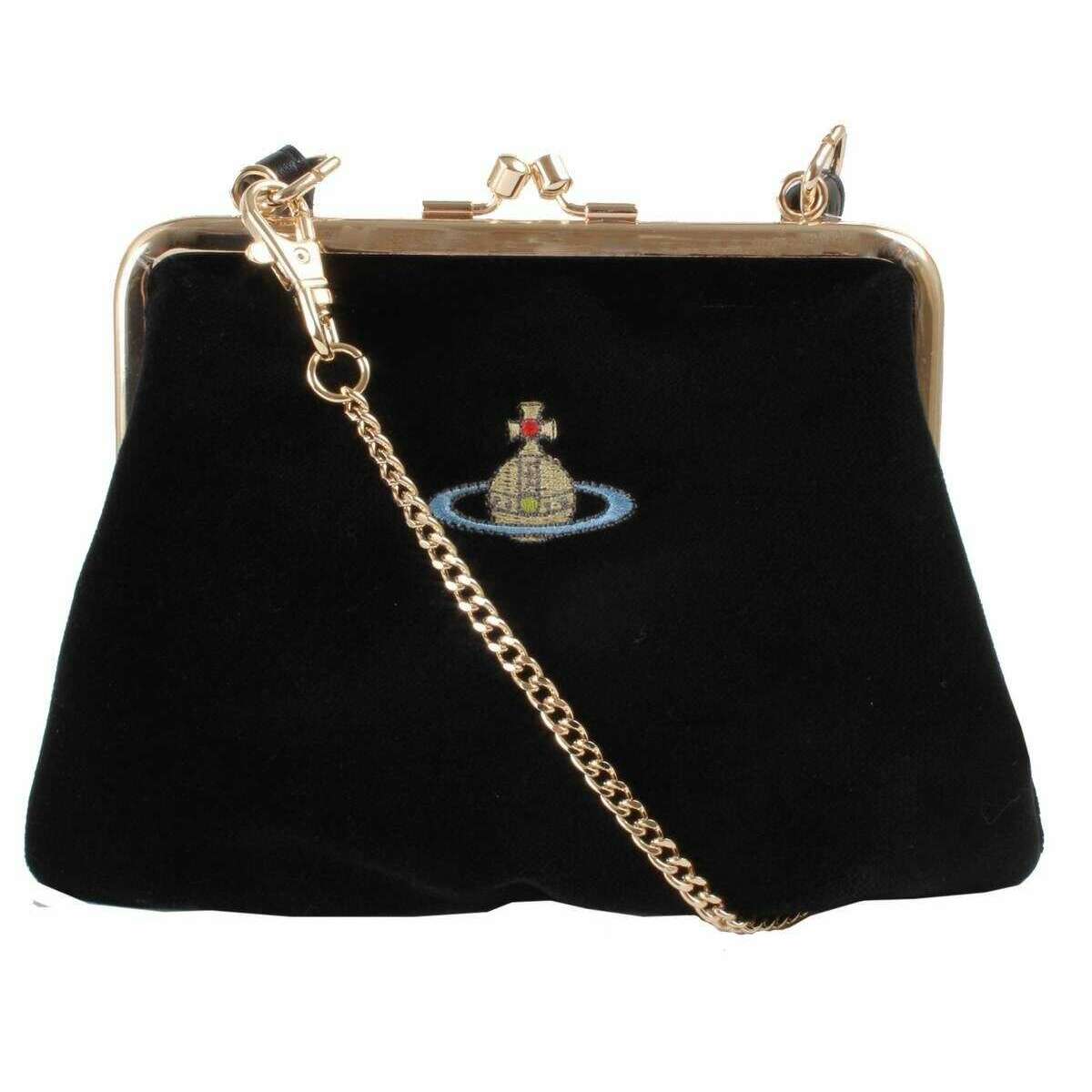 Vivienne Westwood Velvet Granny Frame Purse - Black