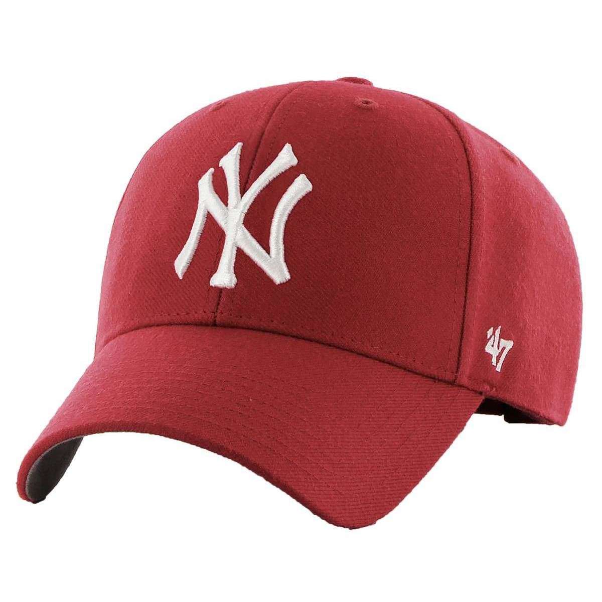 47 Brand MVP MLB New York Yankees Cap - Cardinal Red/White