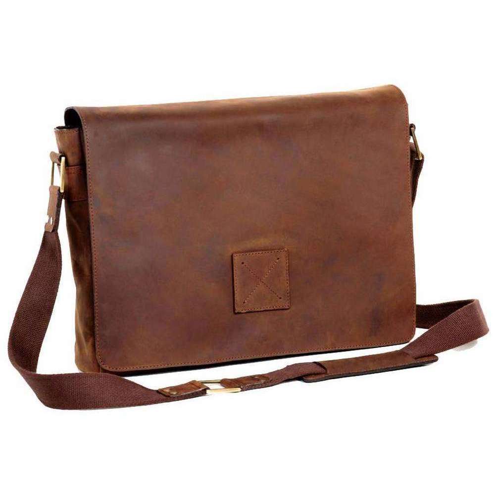 Ashwood Leather Hammersmith Cow Mud Pedro Messenger Bag - Mud Brown