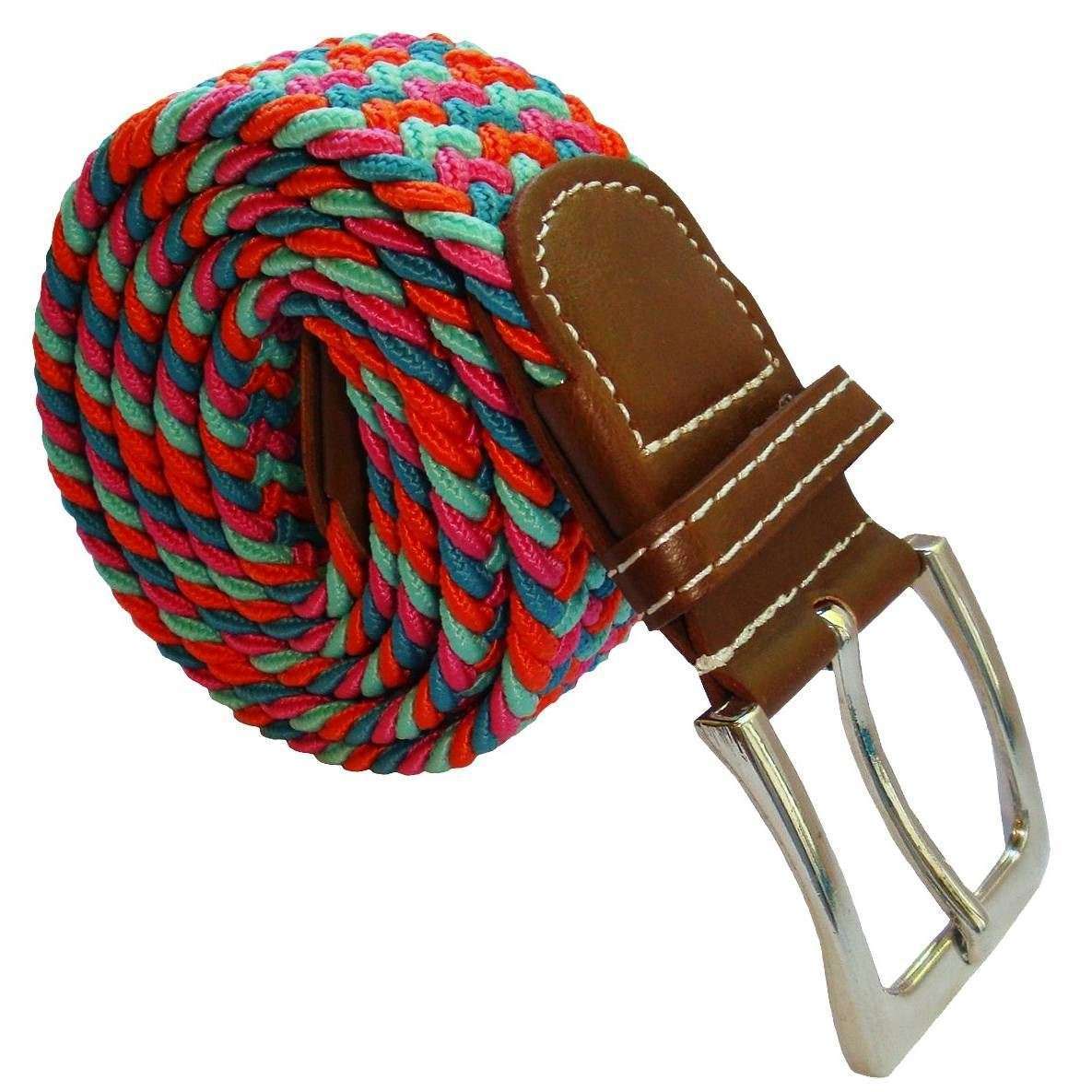 Bassin and Brown Elasticated Woven Belt - Multi-colour