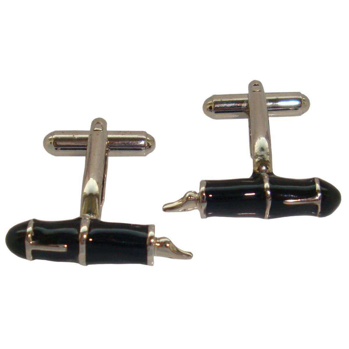 Bassin and Brown Fountain Pen Cufflinks - Black