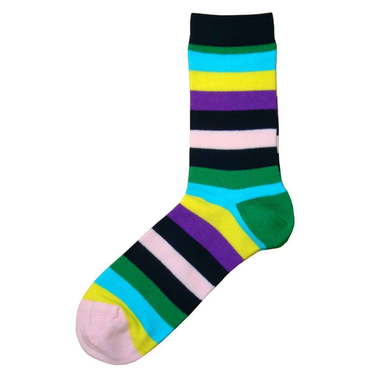 Bassin and Brown Multi Striped Socks - Multi-colour