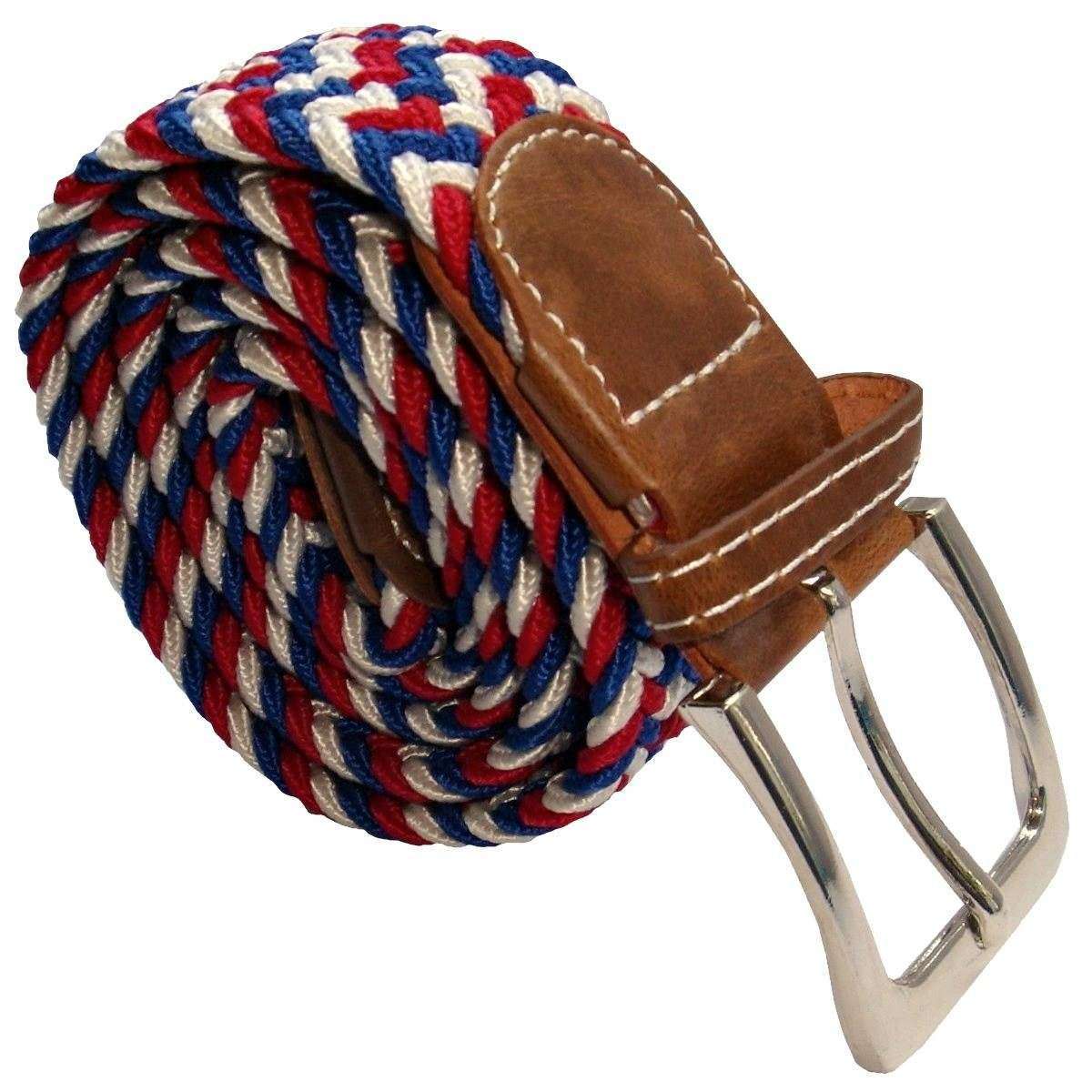 Bassin and Brown Multi Woven Belt - Red/White/Blue