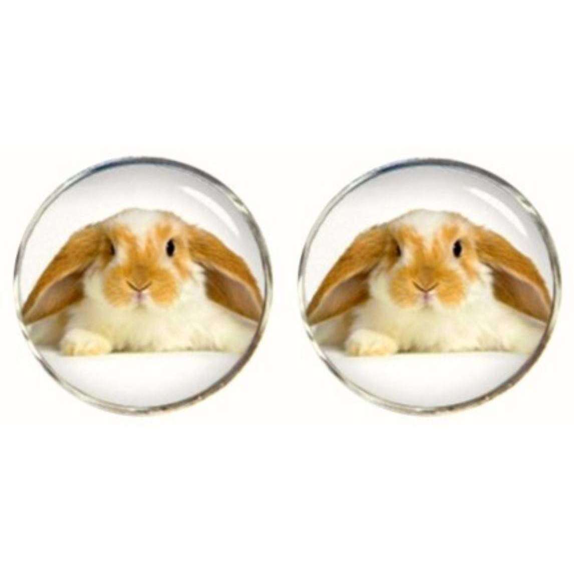 Bassin and Brown Rabbit Cufflinks - Beige/White