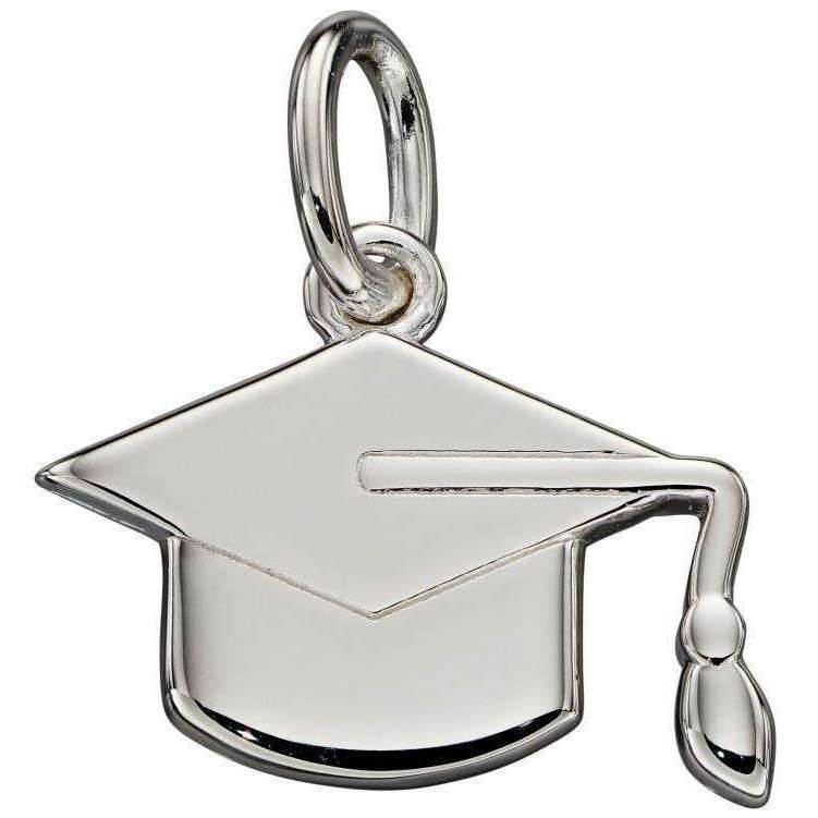 Beginnings Graduation Cap Charm - Silver