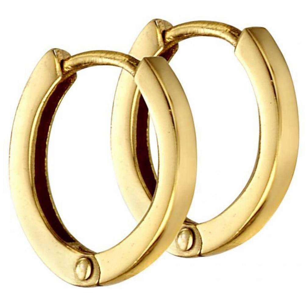 Beginnings Mini Flat Hoop Earrings - Gold