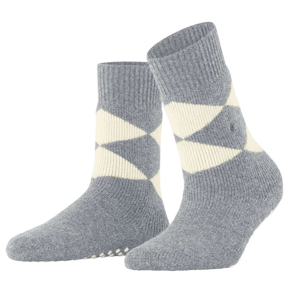 Burlington Cosy Argyle Socks - Grey Mel