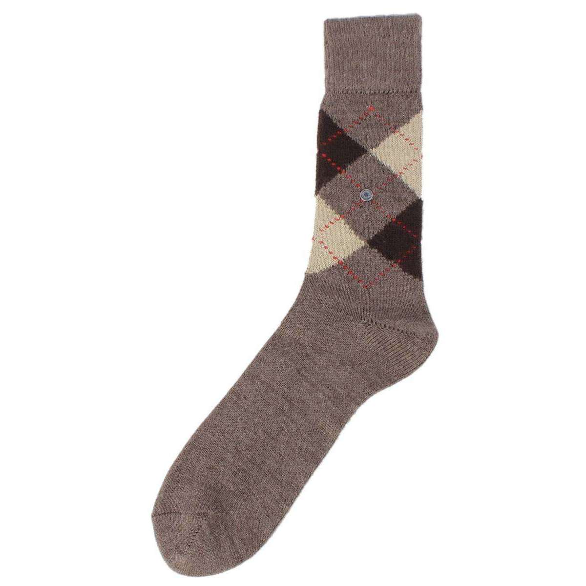 Burlington Preston Argyle Socks - Brown/Sand