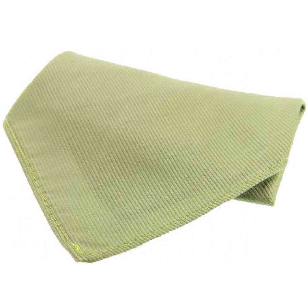 David Van Hagen Diagonal Twill Silk Pocket Square - Moss Green