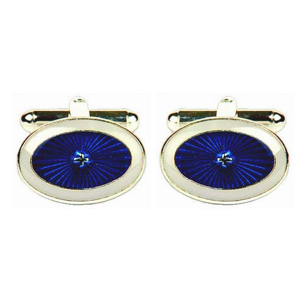 David Van Hagen Starburst Cufflinks - Blue/White