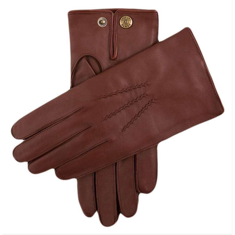 Dents Burford Cashmere Lined Leather Gloves - English Tan
