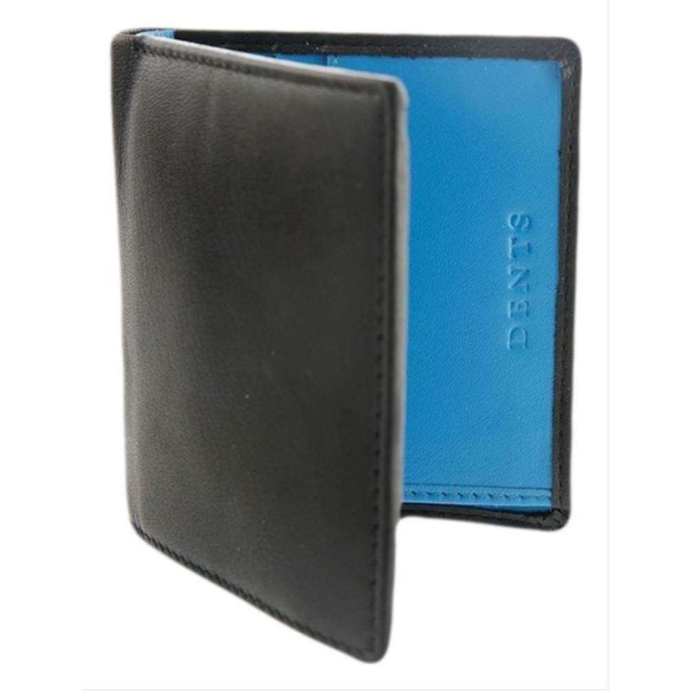 Dents Kensley RFID Leather Small Wallet - Black/Turquoise