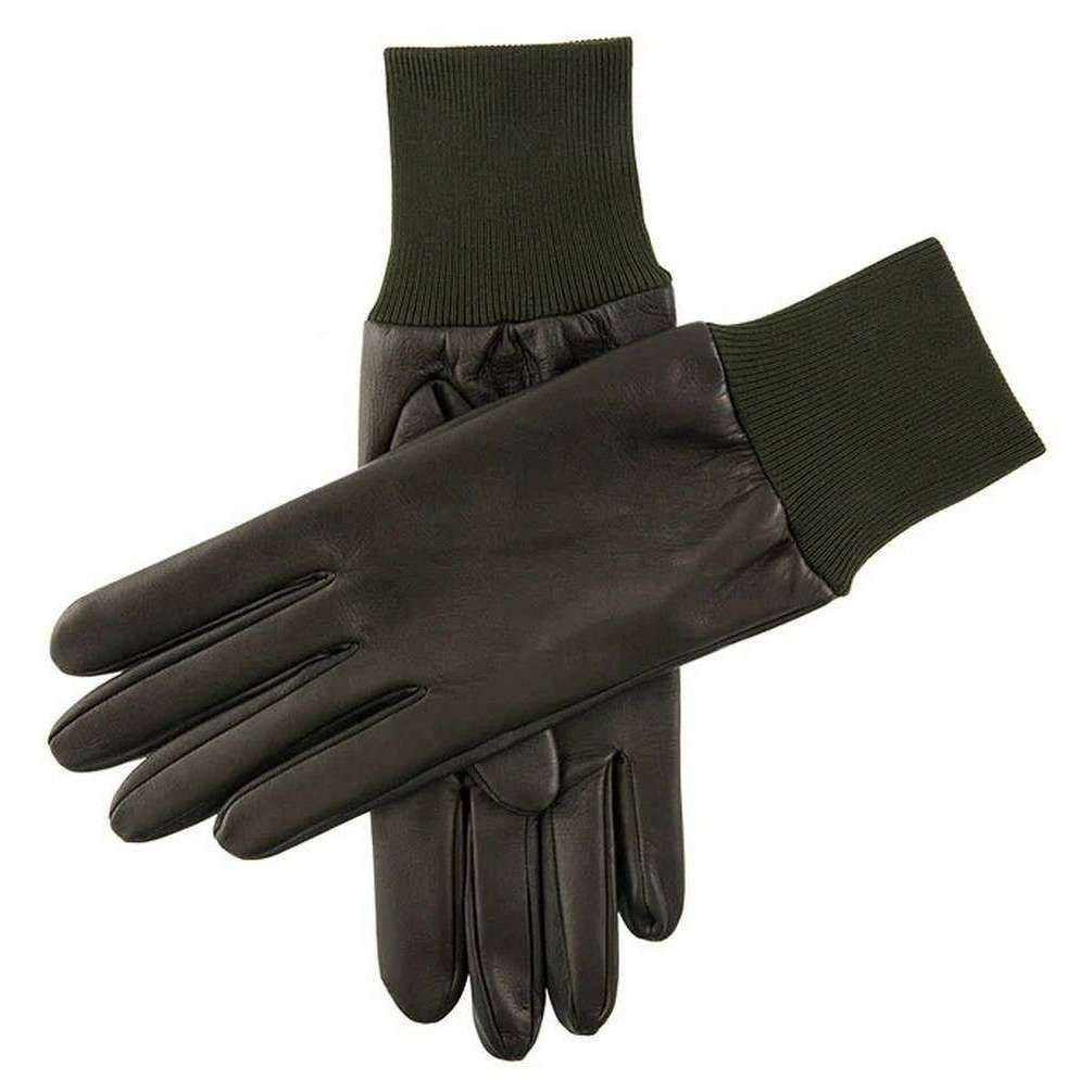 Dents Lady Royale Left Hand Leather Shooting Gloves - Olive Green