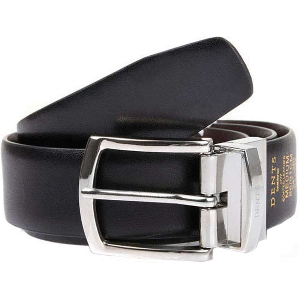 Dents Reversible Classic Leather Belt - Brown/Black