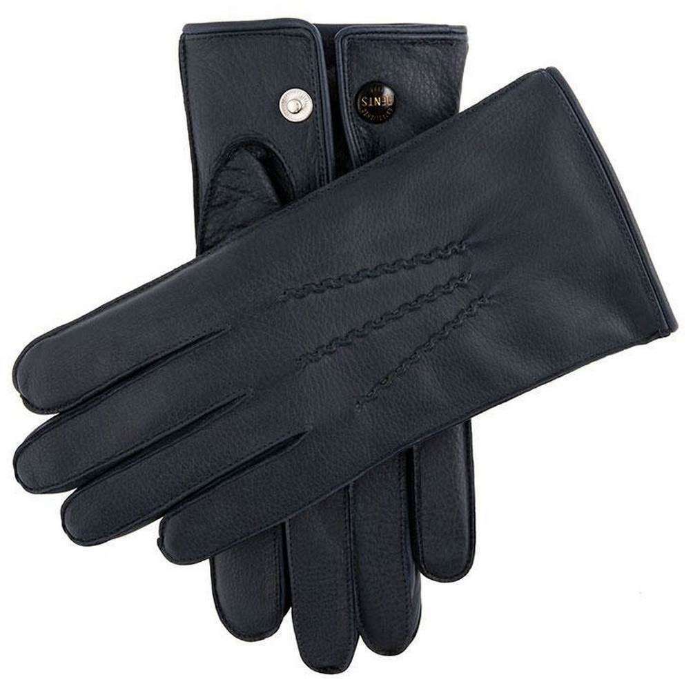 Dents Windsor Leather Gloves - Navy/Grey