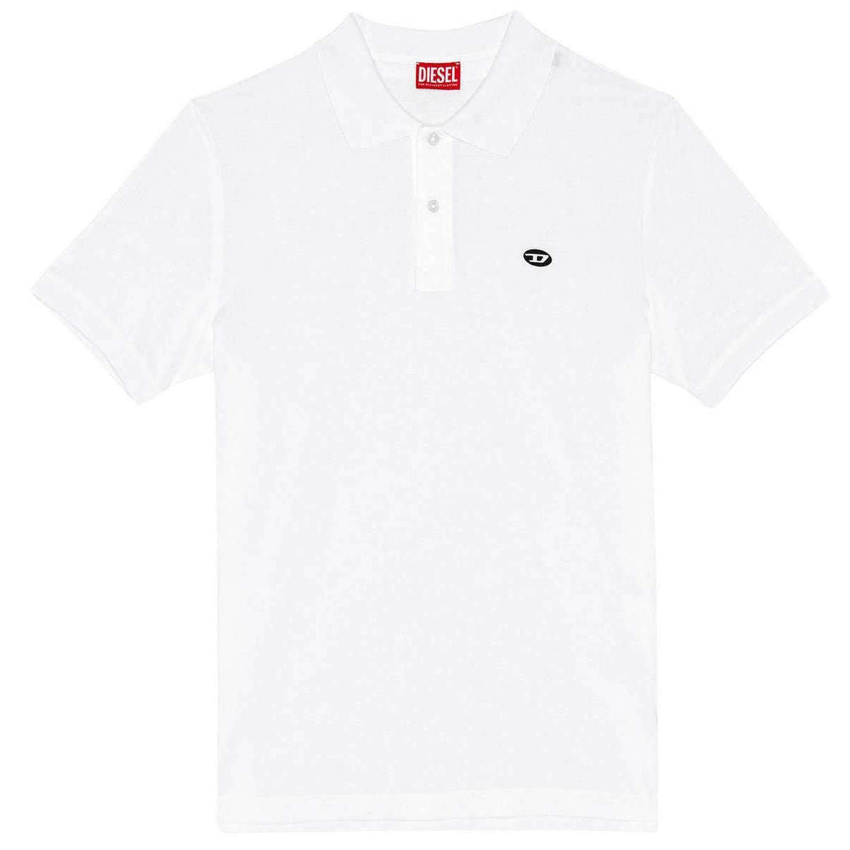 Diesel Smith D Oval Patch Polo Shirt - White