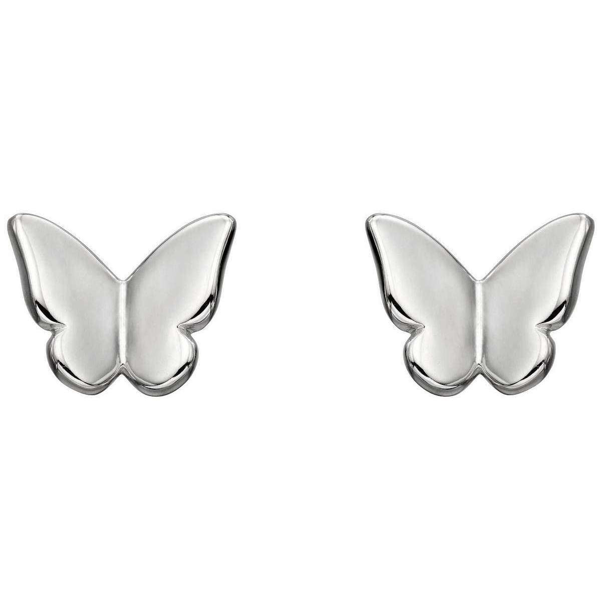 Elements Silver Butterfly Stud Earrings - Silver