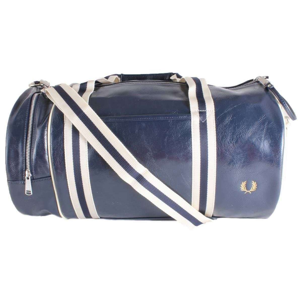 Fred Perry Classic Barrel Bag - Navy/Ecru